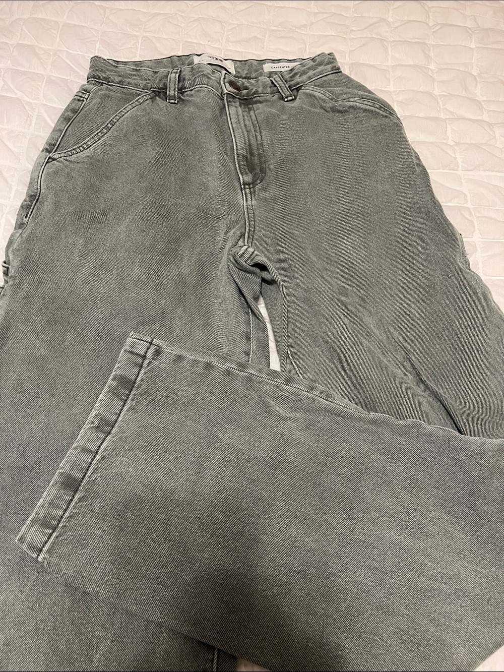 Cotton On Men's Relaxed Fit Sage Green Jeans
